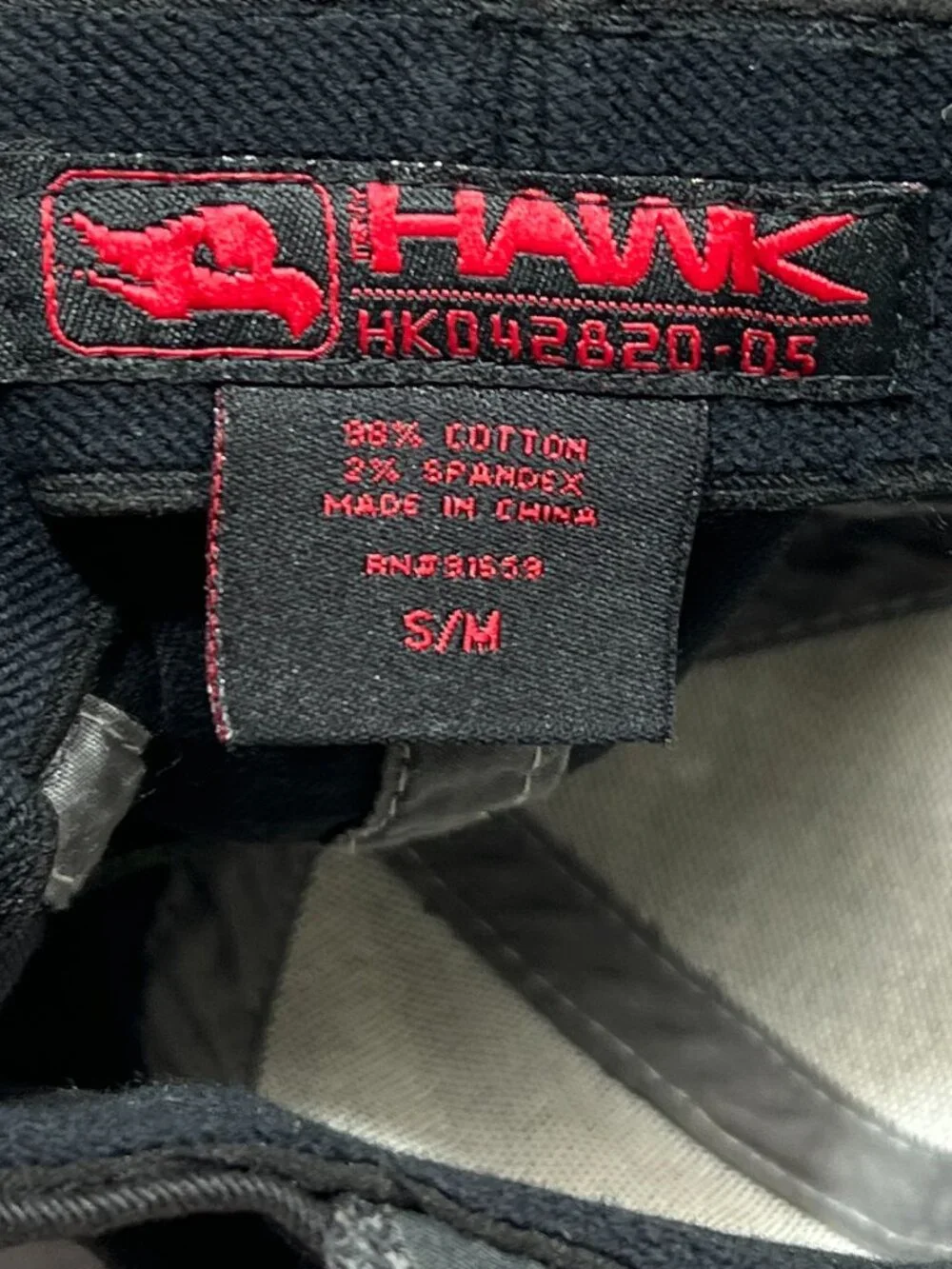 Tony Hawk Signature A-Flex S/M Hat Black Plaid Checkered Skateboarding Y2K Cap